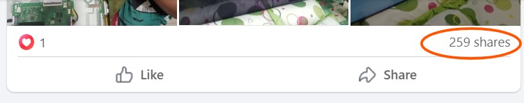 259 Shares to FB groups